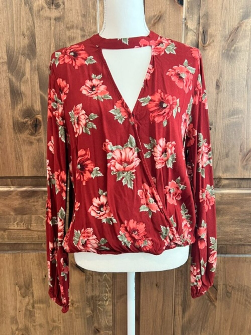 Forever 21 + Long Sleeve Floral Blouse